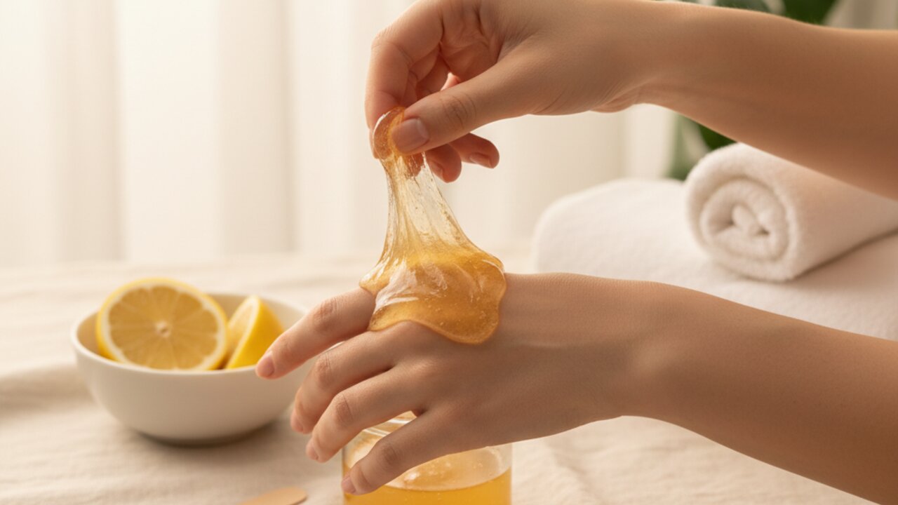 指毛・手の甲のシュガーリング手順