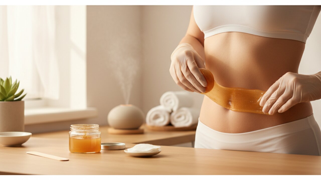 お腹のシュガーリングのやり方